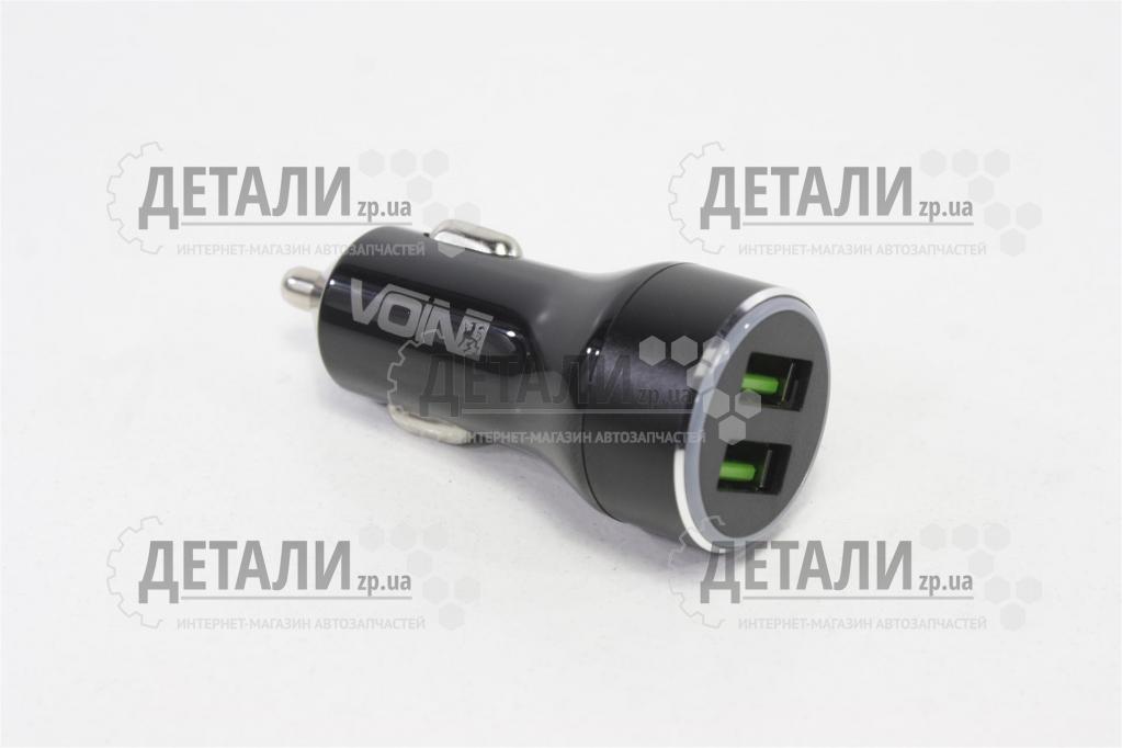 Адаптер автомобильный (прикуриватель - USB) (36W, 2USB QC3.0, 12/24V (3.6-6.5V/3A; 6.5-9V/2A)
